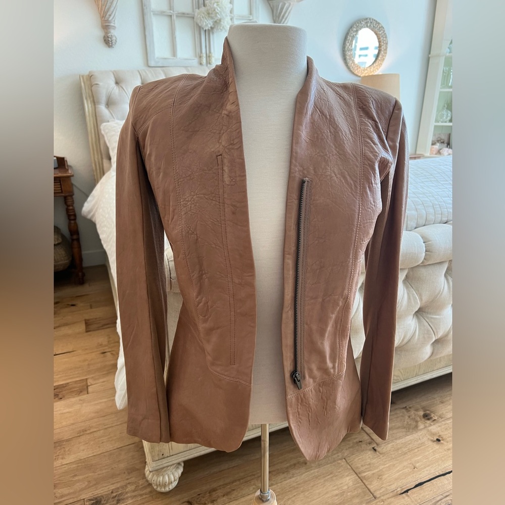 Veda - Camel Color Blazer - Picture 2 of 11